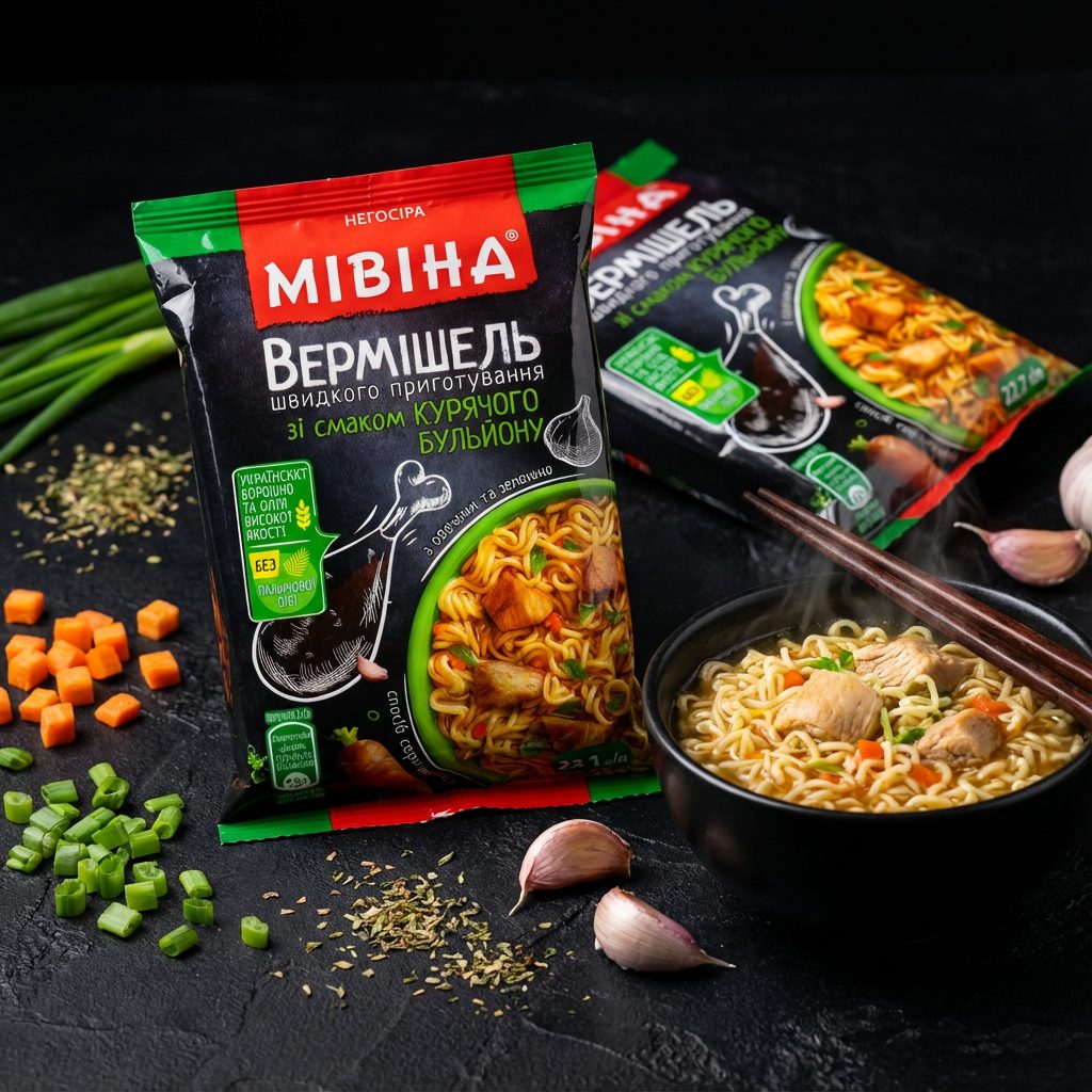 Mivina Instant Noodles — Ukrainian Classic