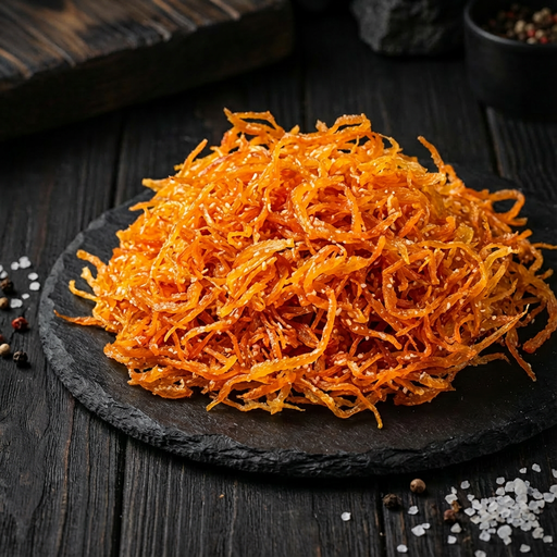 Sesame squid shavings